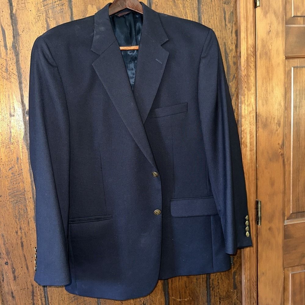 Club Room By Charter Club Mens Regular fit Sport Coat Blazer  Wool Size 46‎